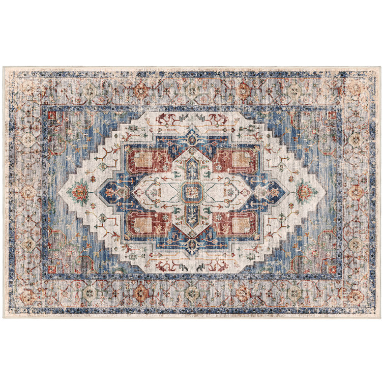 Bungalow Rose Machine Washable Indoor Soft NonSkid Area Rugs Mat